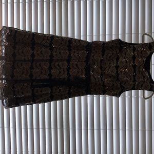 Black and gold dress